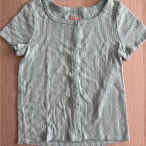 Cat & Jack Light Mint Button Down Shirt